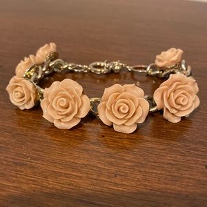 Pink/Silver Flower Bracelet